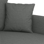 vidaXL Set de canapele cu perne, 3 piese, gri închis, textil vidaXL Set de canapele cu perne, 3 piese, gri închis, textil