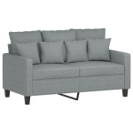 vidaXL Set de canapele cu perne, 2 piese, gri deschis, textil vidaXL Set de canapele cu perne, 2 piese, gri deschis, textil