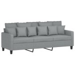 vidaXL Set de canapele cu perne, 2 piese, gri deschis, textil vidaXL Set de canapele cu perne, 2 piese, gri deschis, textil