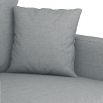 vidaXL Set de canapele cu perne, 2 piese, gri deschis, textil vidaXL Set de canapele cu perne, 2 piese, gri deschis, textil