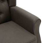 vidaXL Fotoliu de masaj cu taburet, gri taupe, material textil vidaXL Fotoliu de masaj cu taburet, gri taupe, material textil