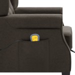 vidaXL Fotoliu de masaj cu taburet, gri taupe, material textil vidaXL Fotoliu de masaj cu taburet, gri taupe, material textil