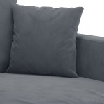 vidaXL Set de canapele cu perne, 4 piese, gri închis, catifea vidaXL Set de canapele cu perne, 4 piese, gri închis, catifea