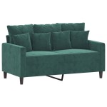 vidaXL Set de canapele cu perne, 4 piese, verde închis, catifea