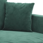 vidaXL Set de canapele cu perne, 2 piese, verde închis, catifea vidaXL Set de canapele cu perne, 2 piese, verde închis, catifea
