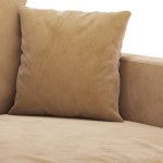 vidaXL Set de canapele cu perne, 3 piese, maro, catifea vidaXL Set de canapele cu perne, 3 piese, maro, catifea