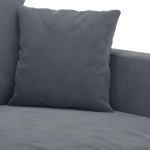 vidaXL Set de canapele cu perne, 2 piese, gri închis, catifea vidaXL Set de canapele cu perne, 2 piese, gri închis, catifea
