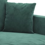 vidaXL Set de canapele cu perne, 3 piese, verde închis, catifea vidaXL Set de canapele cu perne, 3 piese, verde închis, catifea