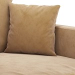 vidaXL Set de canapele cu perne, 3 piese, maro, catifea vidaXL Set de canapele cu perne, 3 piese, maro, catifea