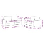 vidaXL Set de canapele cu perne, 2 piese, cappuccino, piele ecologică