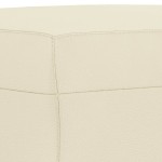 vidaXL Set de canapele cu perne, 3 piese, crem, piele ecologică