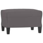 vidaXL Set de canapele cu perne, 3 piese, gri, piele ecologică vidaXL Set de canapele cu perne, 3 piese, gri, piele ecologică