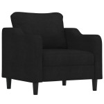 vidaXL Set de canapele cu perne, 4 piese, negru, textil vidaXL Set de canapele cu perne, 4 piese, negru, textil