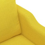 vidaXL Set de canapele cu perne, 4 piese, galben deschis, textil vidaXL Set de canapele cu perne, 4 piese, galben deschis, textil