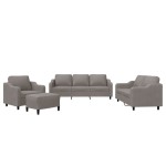 vidaXL Set de canapea cu perne, 4 piese, gri taupe, material textil vidaXL Set de canapea cu perne, 4 piese, gri taupe, material textil
