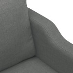 vidaXL Set de canapele cu perne, 3 piese, gri închis, textil vidaXL Set de canapele cu perne, 3 piese, gri închis, textil