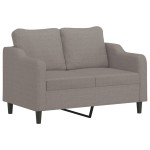 vidaXL Set de canapele cu perne, 4 piese, gri taupe, textil