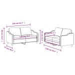 vidaXL Set de canapele cu perne, 2 piese, gri închis, textil vidaXL Set de canapele cu perne, 2 piese, gri închis, textil