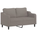 vidaXL Set de canapea cu perne, 3 piese, gri taupe, material textil vidaXL Set de canapea cu perne, 3 piese, gri taupe, material textil