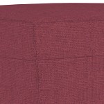vidaXL Set canapea cu perne, 3 piese, roșu vin, material textil