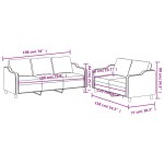 vidaXL Set de canapele cu perne, 2 piese, gri închis, textil