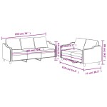 vidaXL Set de canapele cu perne, 2 piese, maro, textil vidaXL Set de canapele cu perne, 2 piese, maro, textil