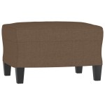 vidaXL Set de canapele cu perne, 3 piese, maro, textil vidaXL Set de canapele cu perne, 3 piese, maro, textil