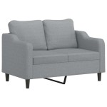 vidaXL Set de canapele cu perne, 2 piese, gri deschis, material textil vidaXL Set de canapele cu perne, 2 piese, gri deschis, material textil