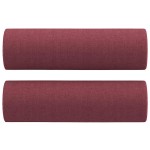 vidaXL Set canapea cu perne, 2 piese, roșu vin, material textil vidaXL Set canapea cu perne, 2 piese, roșu vin, material textil