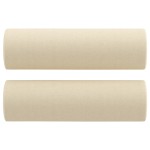 vidaXL Set de canapele cu perne, 3 piese, crem, textil vidaXL Set de canapele cu perne, 3 piese, crem, textil