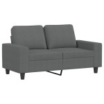 vidaXL Set de canapele, 4 piese, gri închis, material textil vidaXL Set de canapele, 4 piese, gri închis, material textil