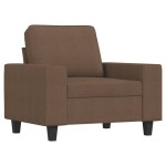 vidaXL Set de canapele, 4 piese, maro, textil vidaXL Set de canapele, 4 piese, maro, textil