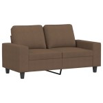 vidaXL Set de canapele, 4 piese, maro, textil vidaXL Set de canapele, 4 piese, maro, textil