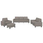 vidaXL Set de canapele, 4 piese, gri taupe, textil vidaXL Set de canapele, 4 piese, gri taupe, textil