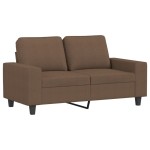 vidaXL Set de canapele, 2 piese, maro, textil vidaXL Set de canapele, 2 piese, maro, textil