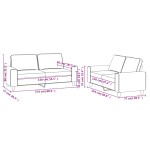 vidaXL Set de canapele, 2 piese, maro, textil vidaXL Set de canapele, 2 piese, maro, textil