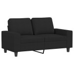 vidaXL Set de canapele, 2 piese, negru, material textil vidaXL Set de canapele, 2 piese, negru, material textil