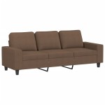 vidaXL Set de canapele, 2 piese, maro, textil vidaXL Set de canapele, 2 piese, maro, textil