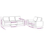 vidaXL Set de canapele, 2 piese, maro, textil vidaXL Set de canapele, 2 piese, maro, textil