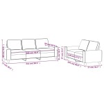 vidaXL Set de canapele, 2 piese, galben deschis, textil