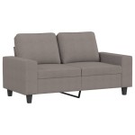 vidaXL Set de canapele, 2 piese, gri taupe, material vidaXL Set de canapele, 2 piese, gri taupe, material