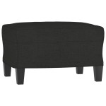 vidaXL Set de canapele, 3 piese, negru, textil vidaXL Set de canapele, 3 piese, negru, textil