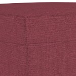 vidaXL Set de canapea, 3 piese, roșu vin, material textil