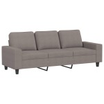 vidaXL Set de canapele, 3 piese, gri taupe, textil vidaXL Set de canapele, 3 piese, gri taupe, textil