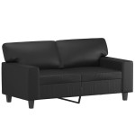 vidaXL Set de canapele, 2 piese, negru, piele ecologică vidaXL Set de canapele, 2 piese, negru, piele ecologică