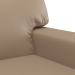 vidaXL Set de canapele, 2 piese, cappuccino, piele ecologică