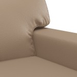 vidaXL Set de canapele cu perne, 2 piese, cappuccino, piele ecologică vidaXL Set de canapele cu perne, 2 piese, cappuccino, piele ecologică