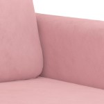vidaXL Set de canapele, 3 piese, roz, catifea vidaXL Set de canapele, 3 piese, roz, catifea