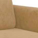 vidaXL Set de canapele, 3 piese, maro, catifea vidaXL Set de canapele, 3 piese, maro, catifea