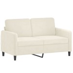 vidaXL Set de canapele, 3 piese, crem, catifea vidaXL Set de canapele, 3 piese, crem, catifea